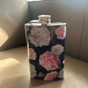 Icing Black and Pink Floral Flask